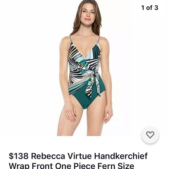 Becca Handkerchief Wrap Front One Piece Swimsuit - Picture 8 of 8